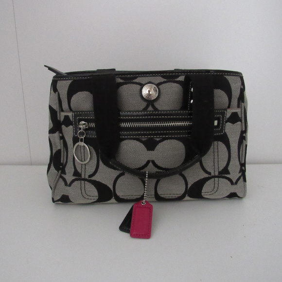 Coach Handbags - COACH Signature Black Small Handbag